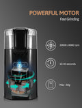 Gevi Electric Coffee Grinder and Spice Grinder with Stainless Steel Blades, Black