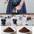 Triple Tree Manual Coffee Grinder with Ceramic Burrs, Hand Coffee Mill with Two Glass Jars(11oz each), Brush and 2 Tablespoon Scoop