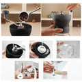 Triple Tree Manual Coffee Grinder with Ceramic Burrs, Hand Coffee Mill with Two Glass Jars(11oz each), Brush and 2 Tablespoon Scoop