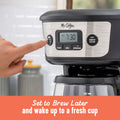Mr. Coffee 12 Cup Programmable Coffee Maker with Strong Brew, Stainless
