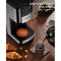 Suodoka 12 Cup Drip Coffee Maker with Glass Carafe, Brew Strength Control & Appointment Setting, Programmable Coffee Machine with Removable Filter Basket, Clear Water Level Reservoir, Black