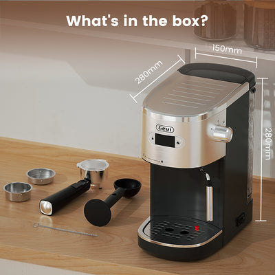Gevi Espresso Machines 20 Bar Fast Heating Automatic Coffee Machine with Milk Frother Steam Wand