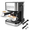 Espresso Machine 20 Bar, 1.5L Water Tank with Milk Frother Steam, Stainless Steel Coffee Maker for Espresso, Latte, Mocha, Americano, 1050W, Silver