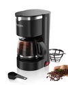 Suodoka Drip Coffee Maker, Easy Brew Compact Size, with Glass Carafe, Removable Filter, Black, New