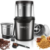 LINKChef Coffee Grinder, Coffee Bean Grinder, Spice Grinder with Stainless Steel Four Blades Perfect for Coffee Beans, Spice, Tea (Black)
