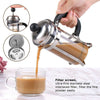 MOQIN French Press Coffee Maker, Glass Portable Pitcher, Maximum Flavor Coffee Brewer with Superior Filtration, 2 Cup Capacity, Black