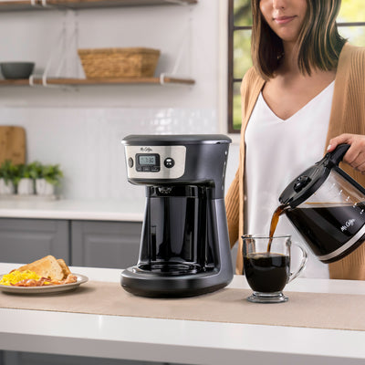 Mr. Coffee 12 Cup Programmable Coffee Maker with Strong Brew, Stainless