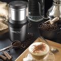 LINKChef Coffee Grinder, Coffee Bean Grinder, Spice Grinder with Stainless Steel Four Blades Perfect for Coffee Beans, Spice, Tea (Black)