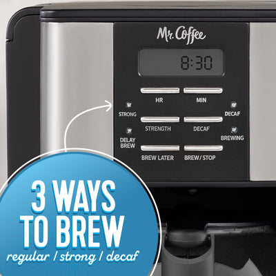 Mr. Coffee 12 Cup Programmable Coffee Maker with 3 Ways to Brew System