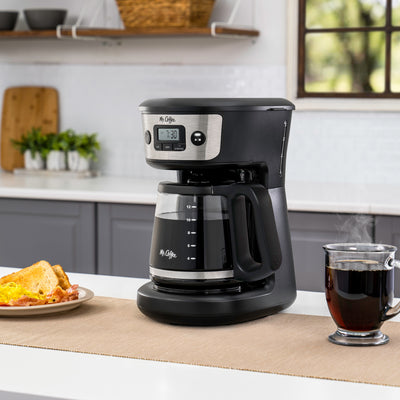 Mr. Coffee 12 Cup Programmable Coffee Maker with Strong Brew, Stainless